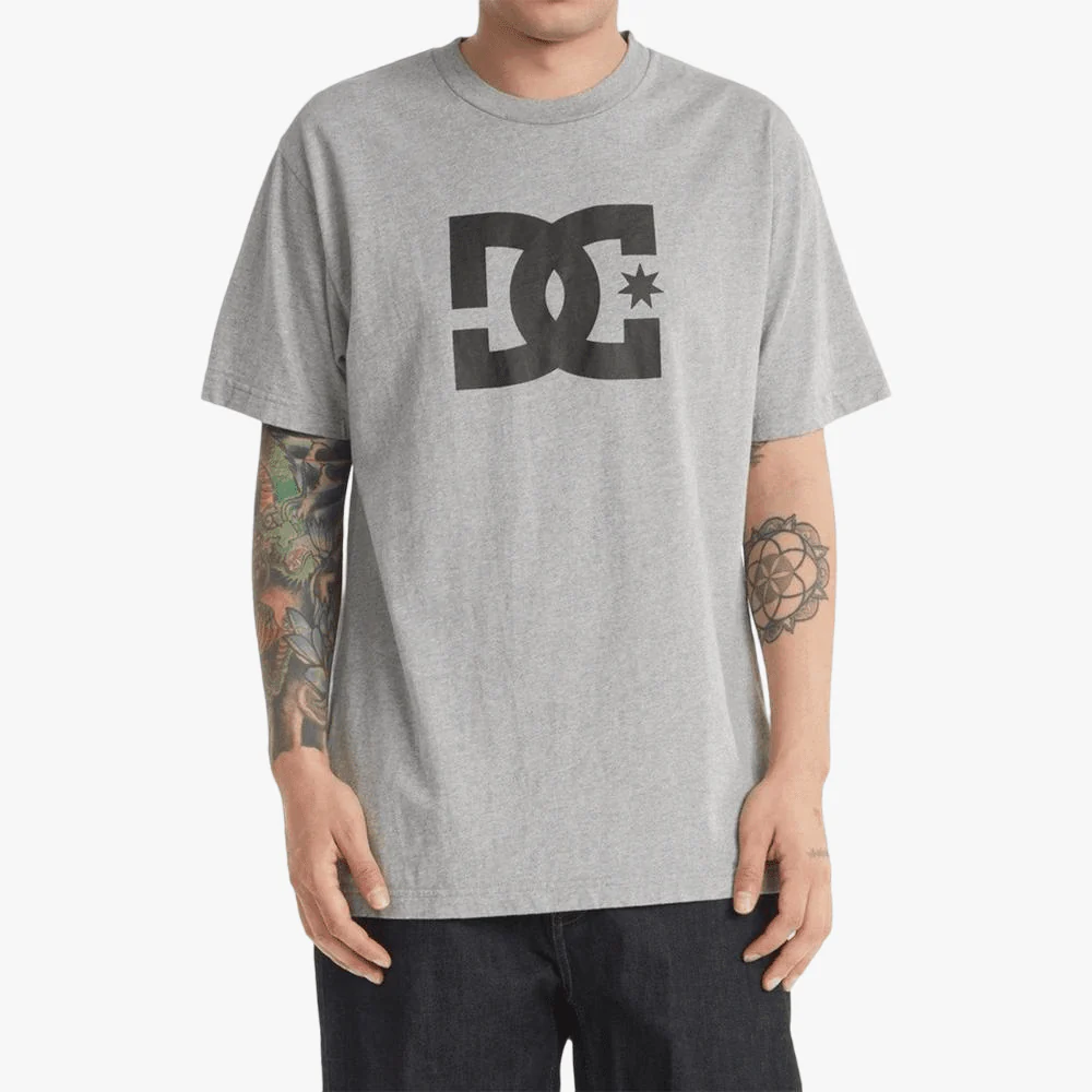 Dc Mens Dc Star Short Sleeve Tee Heather Grey