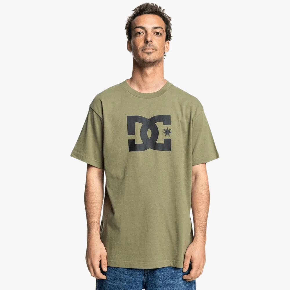 Dc Mens Star Short Sleeve Tee Deep Lichen