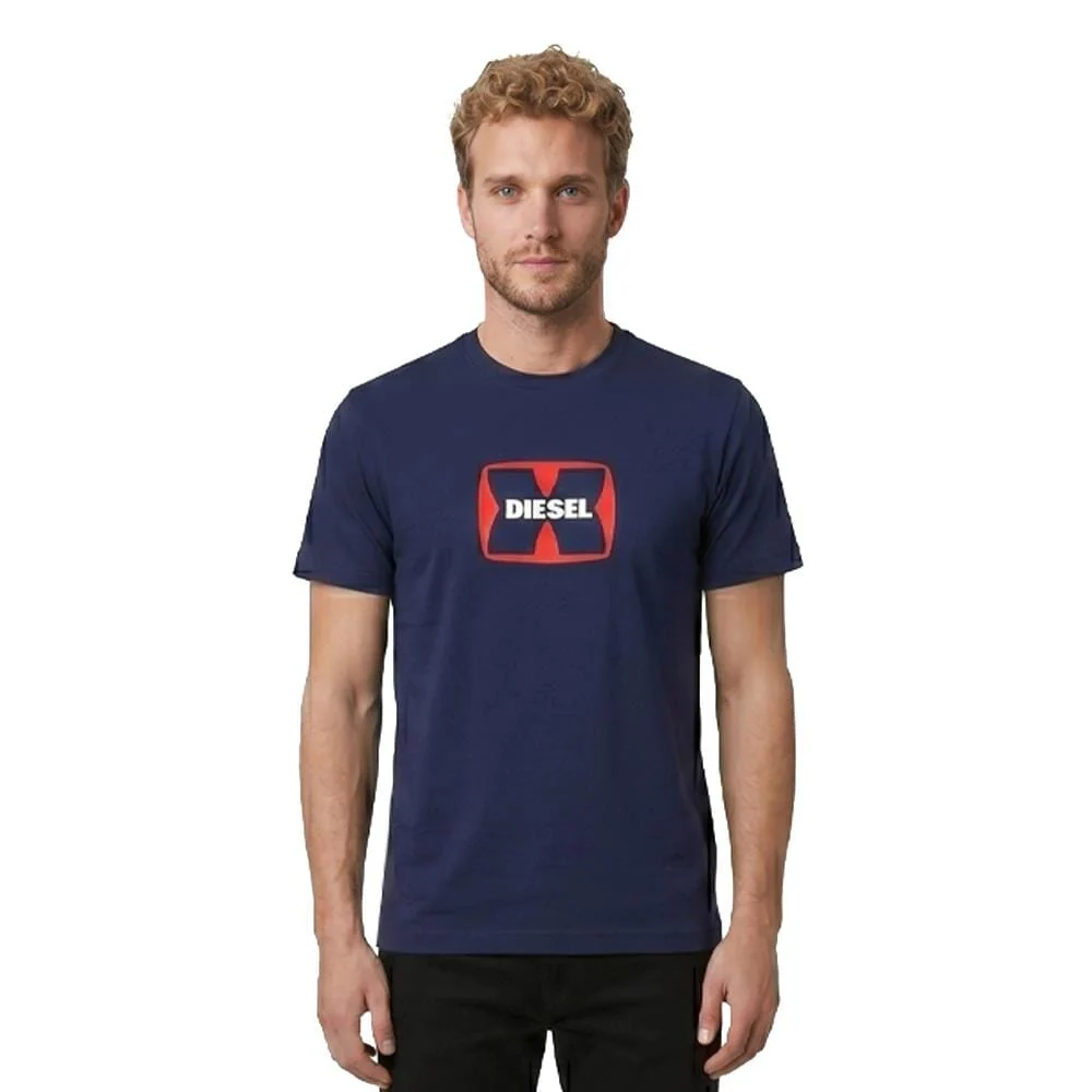 Diesel Mens X Logo Tee  Navy