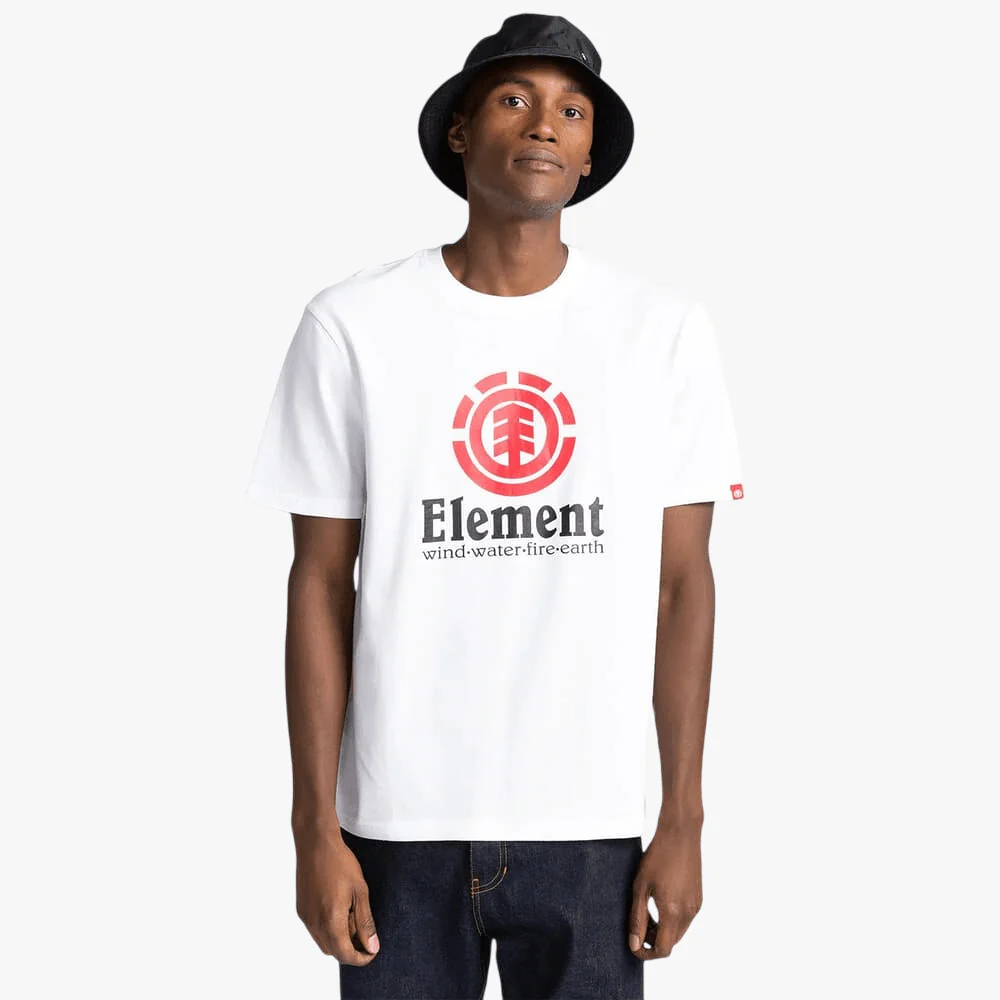 Element Mens Vertical Short Sleeve Tee Optic White
