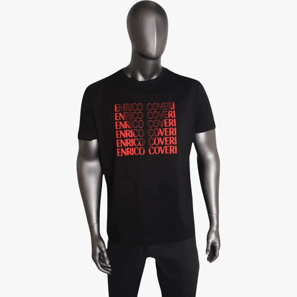 Enrico Coveri Boys Short Sleeve Tee Black *14