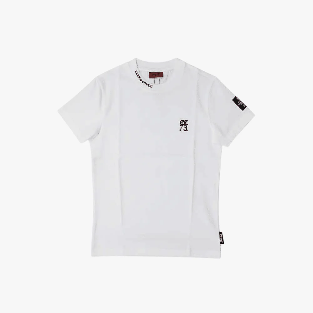 Enrico Coveri Mens Short Sleeve Tee Off White