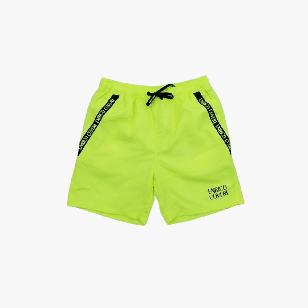 Enrico Coveri Mens Swim Shorts Lime
