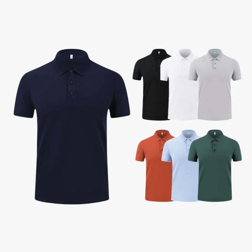 Everest 100% Polyester Short Sleeve Golfer Light Blue