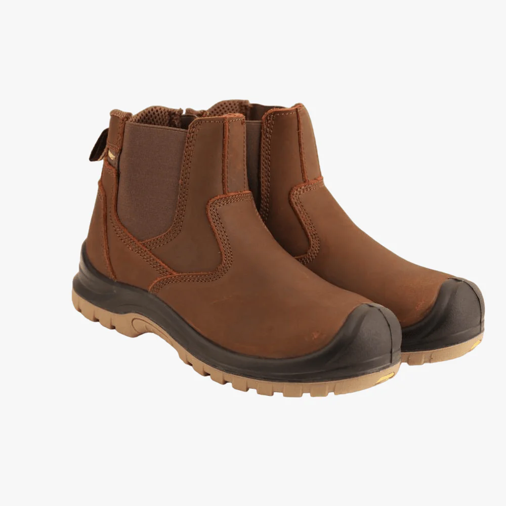 Everest Stc Craftsman Crazy Horse Leather Steel Toe Boot Brown