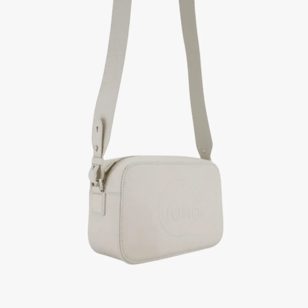 Fenn Off White Gold Zip Crossbody Bag