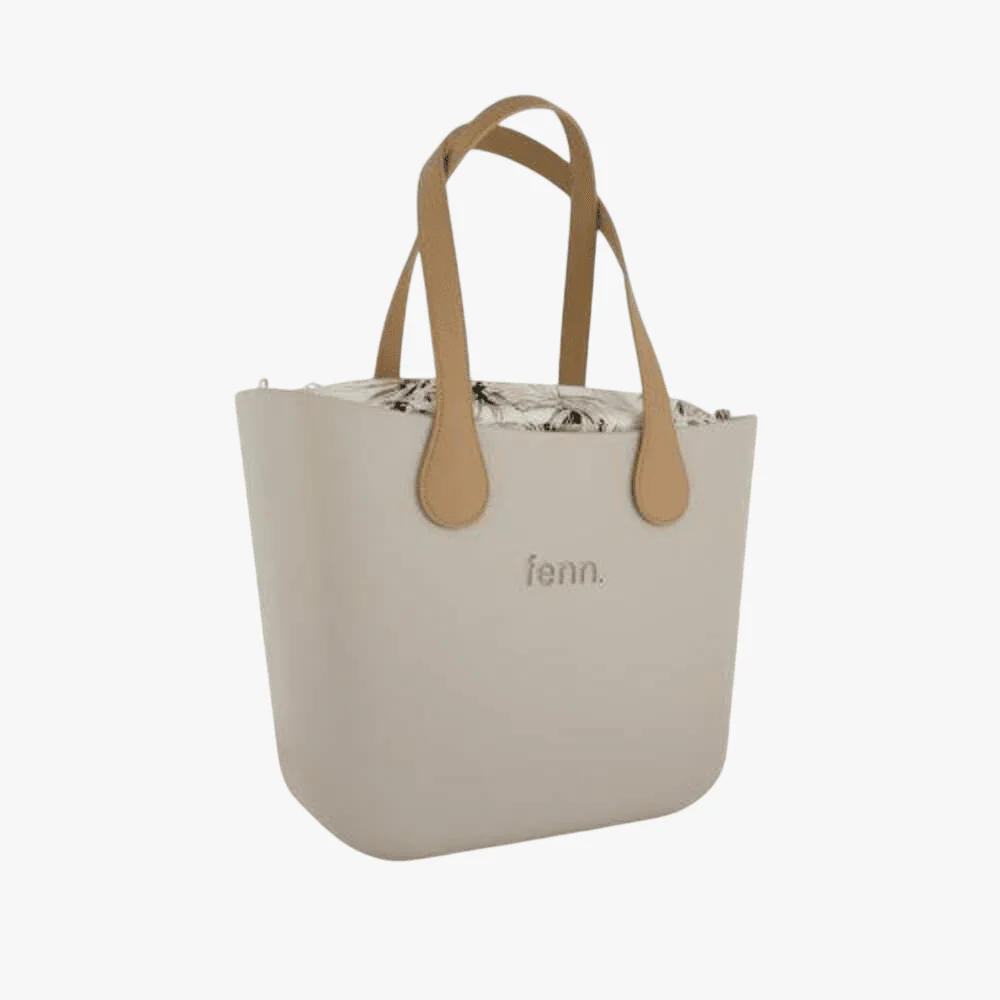 Fenn Original Mushroom Handbag P92 Inner Gold Zip Light Tan Handle