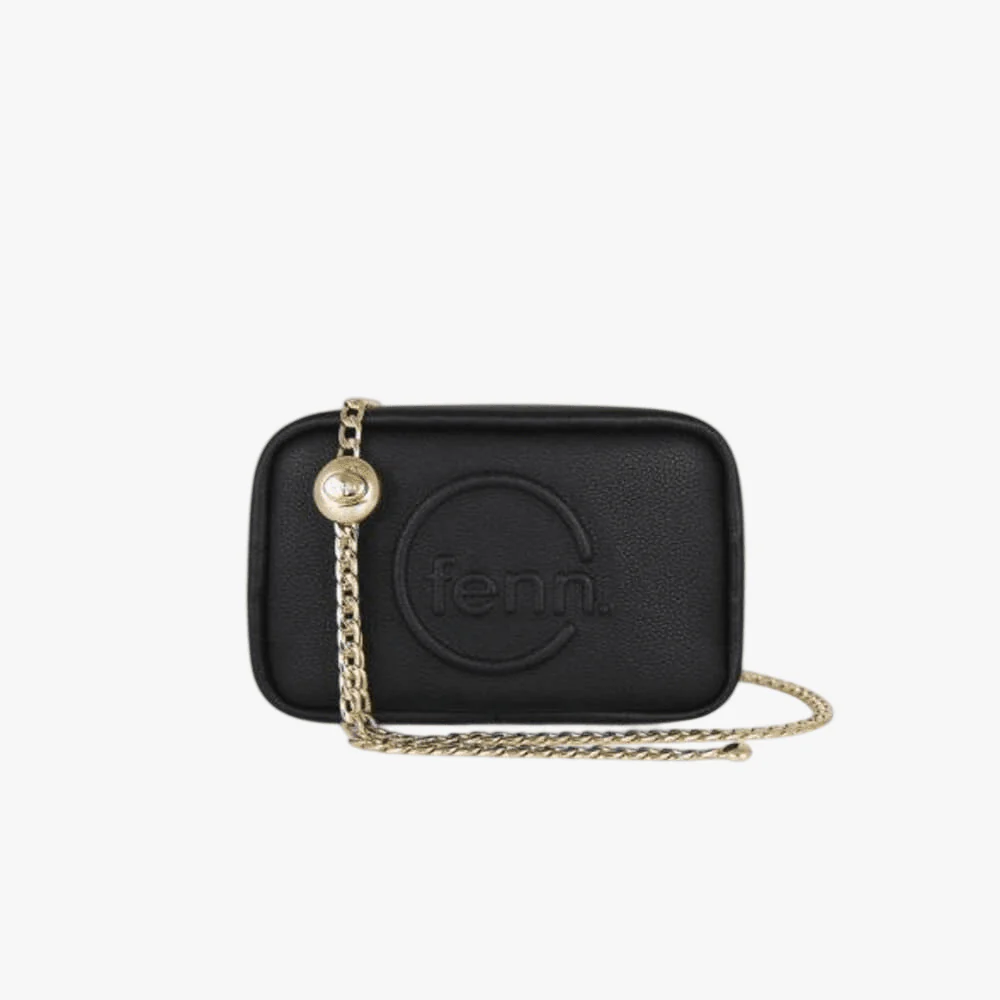 Fenn Pouch Chain Black Gold Handbag