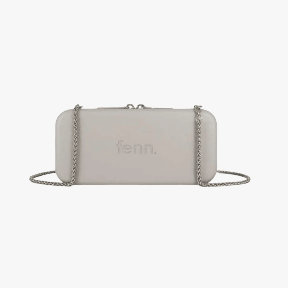 Fenn Wallet Mushroom Grey Silver Zip Chain