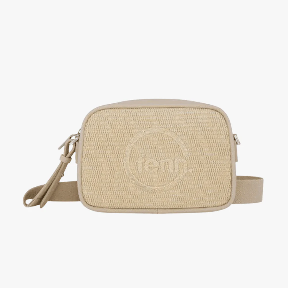 Fenn Weave Crossbody Beige Silver