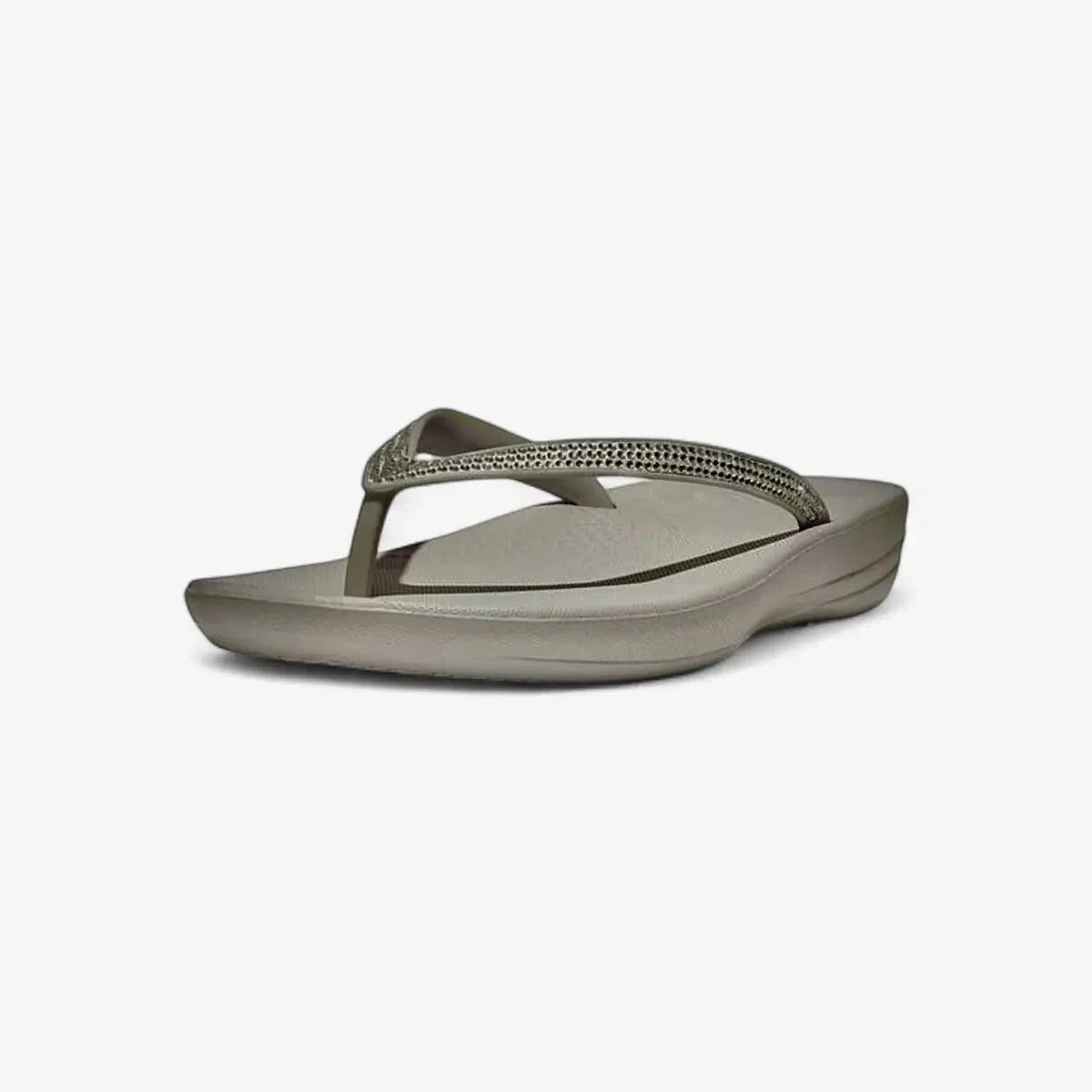 Fit Flop Womens I Qushion  Sparkle Sandal Grey - Image 3