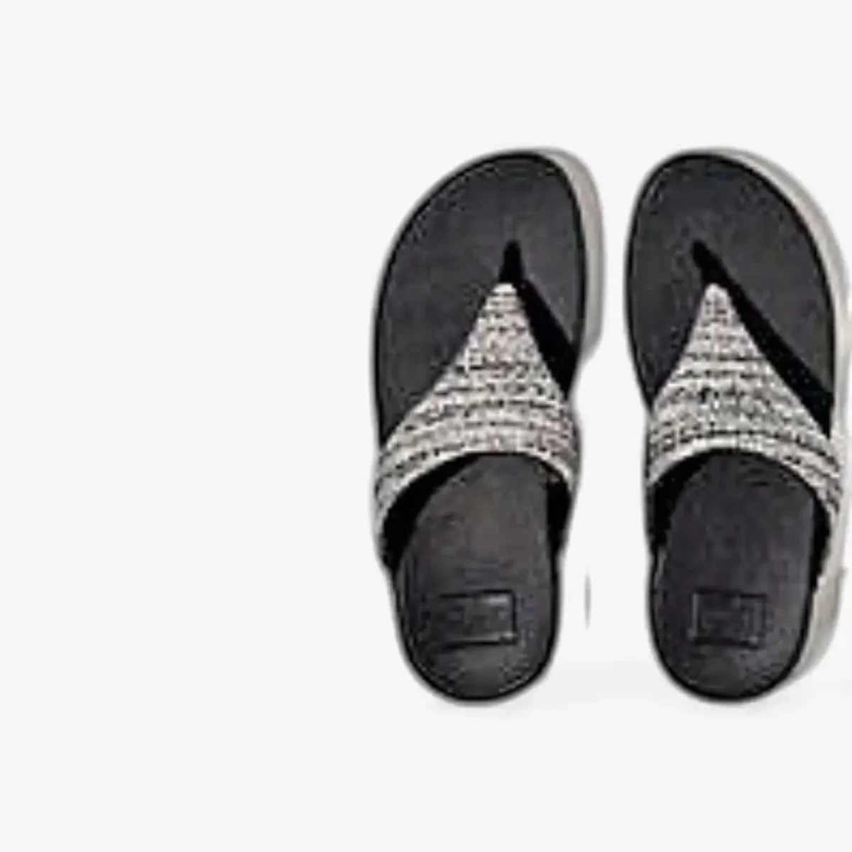 Fit Flop Womens Shimmerweave Sandal Black Mix