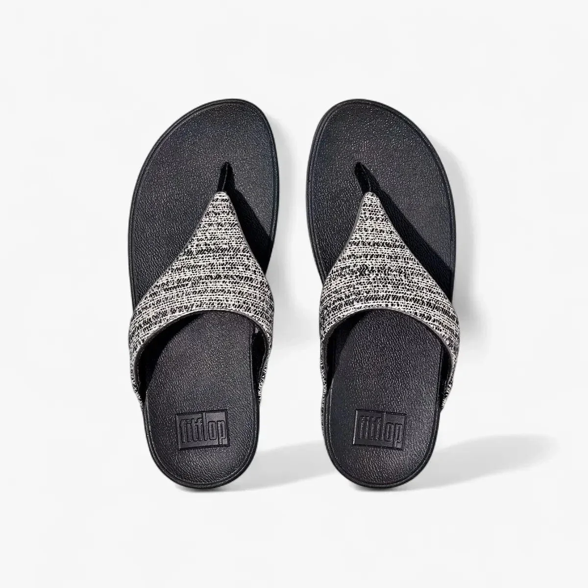 Fit Flop Womens Shimmerweave Sandal Black Mix - Image 3