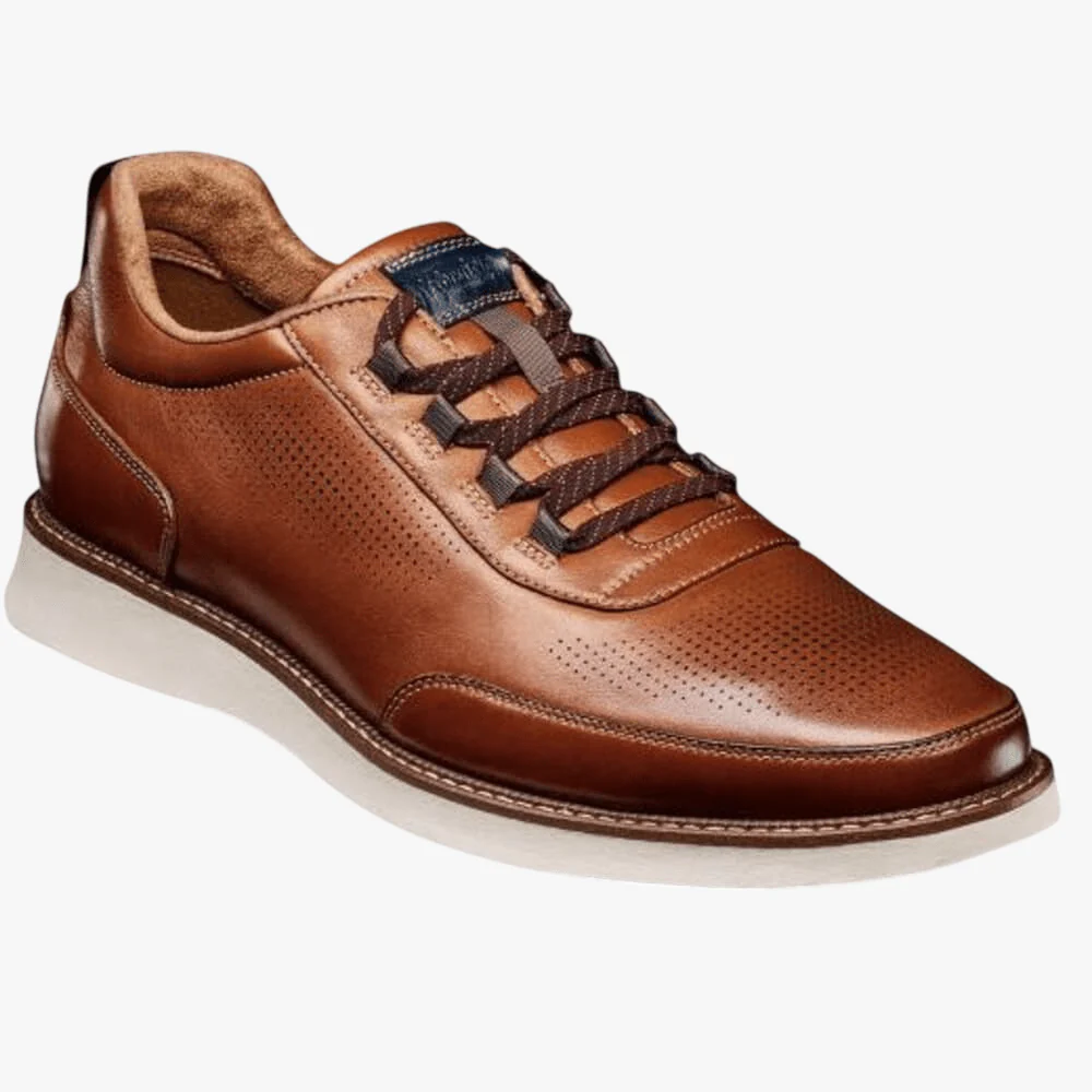 Florsheim Mens Launch Elastic Lace Shoe Cognac