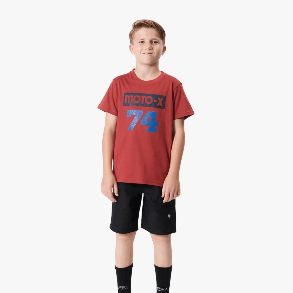 Fox Boys 74 Short Sleeve Tee Scarlett