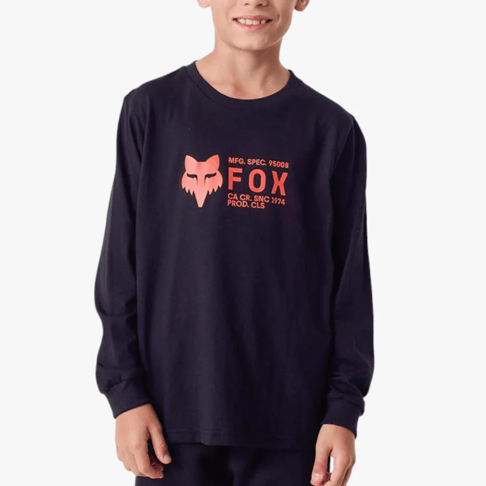 Fox Boys Barge Long Sleeve Tee Black