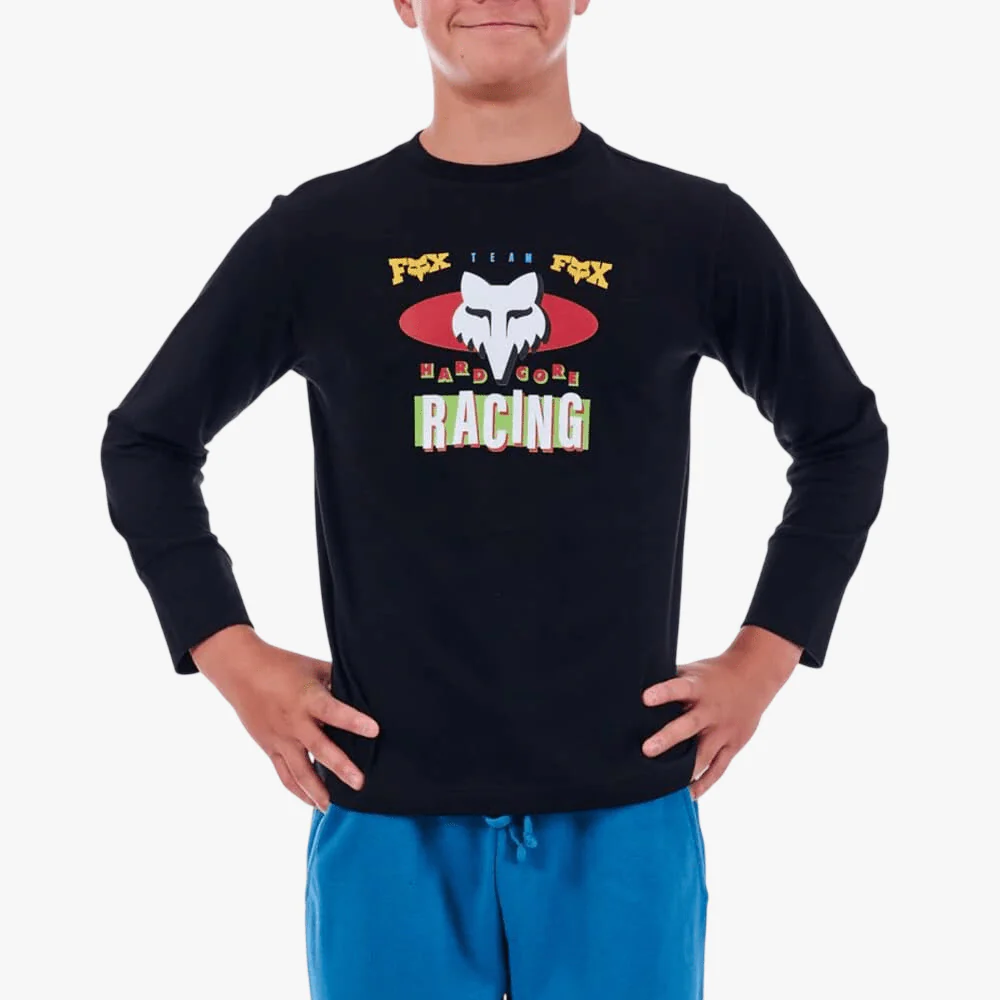 Fox Boys Race Long Sleeve Tee Black