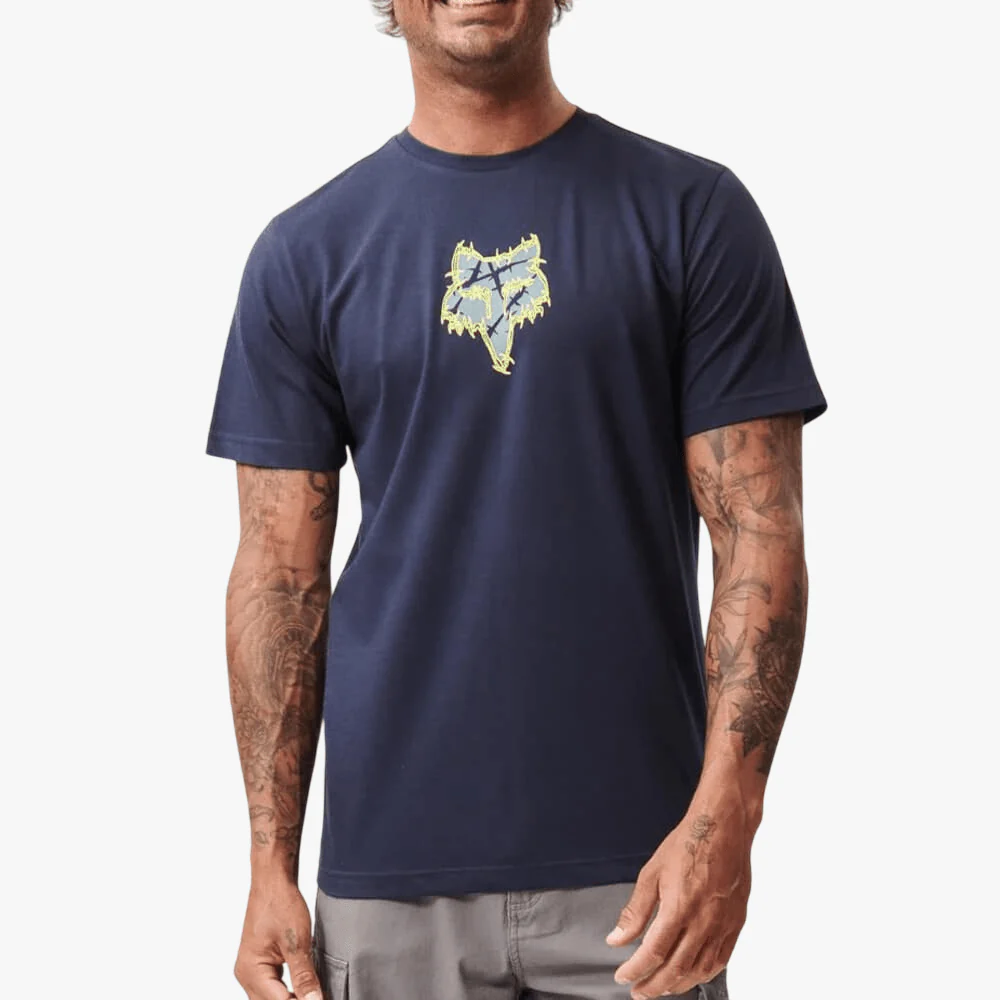 Fox Mens Barbed Short Sleeve Tee Summit Navy