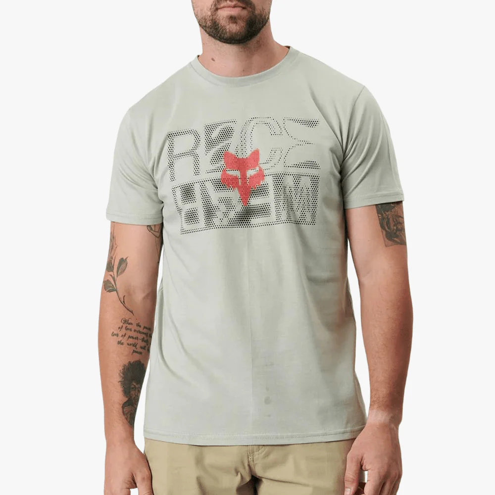Fox Mens Full Throttle Short Sleeve Tee Grey Vintage