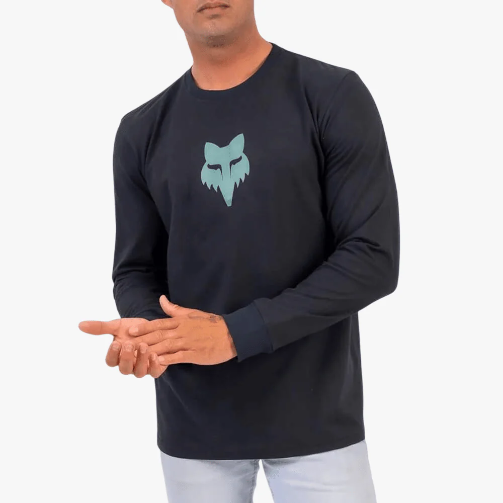 Fox Mens Head Original Long Sleeve Tee Black