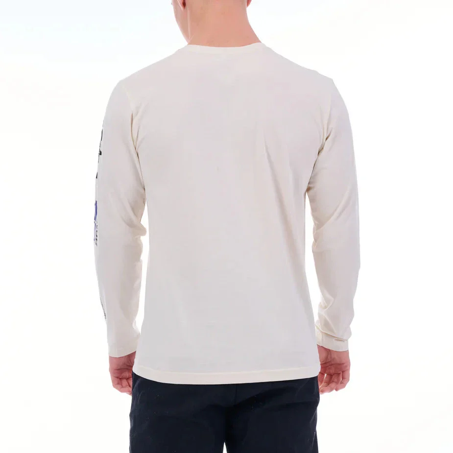 Fox Mens Honda Bar Long Sleeve Tee White Dune - Image 4