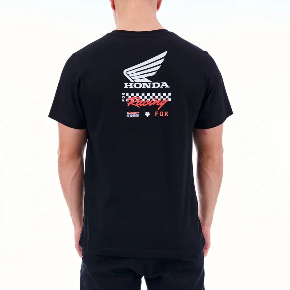 Fox Mens Honda Wing Tee Black - Image 2