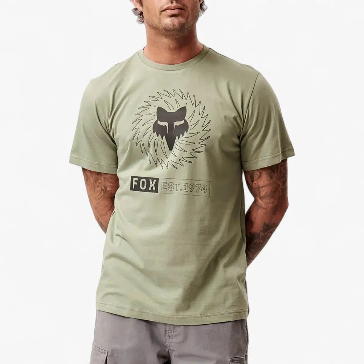 Fox Mens Iris Short Sleeve Tee Agave Green - Image 2