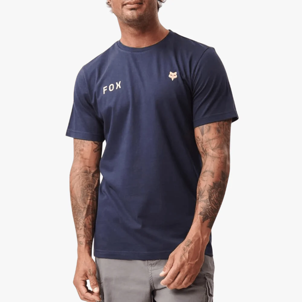 Fox Mens Logomark Short Sleeve Tee Summit Navy