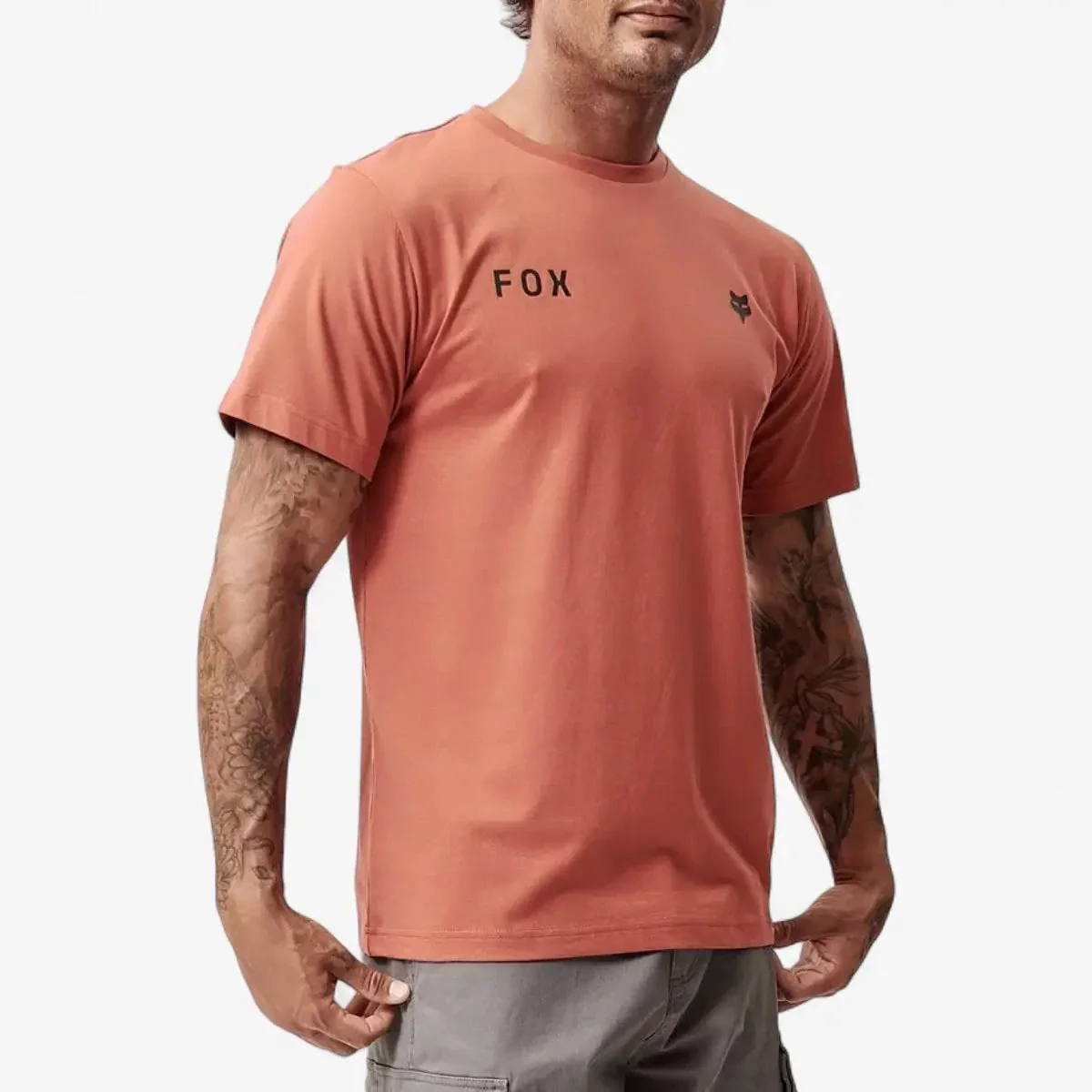 Fox Mens Logomark Short Sleeve Tee Tandoori Spice - Image 4