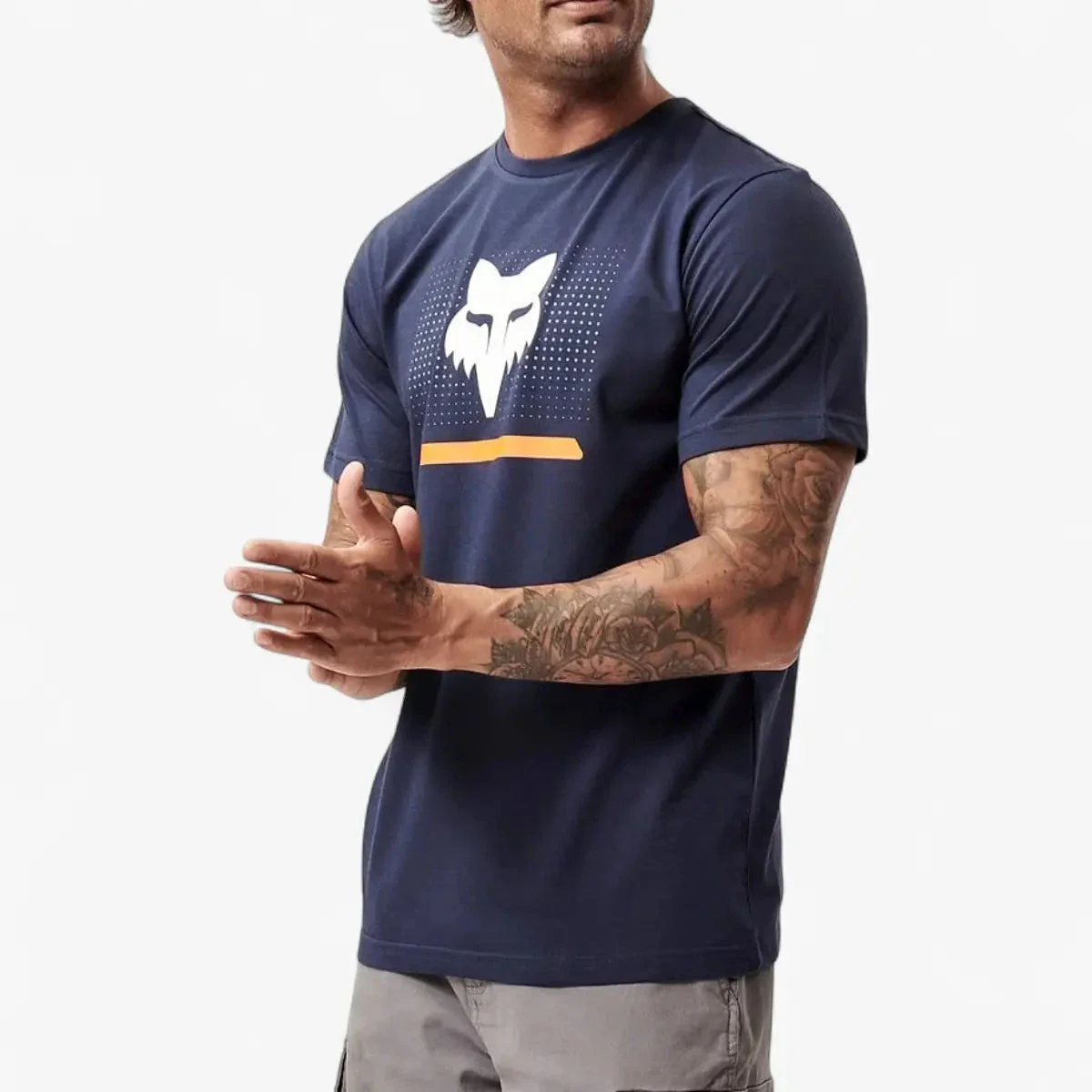 Fox Mens Optical Illusion Short Sleeve Tee Summit Navy - Image 3