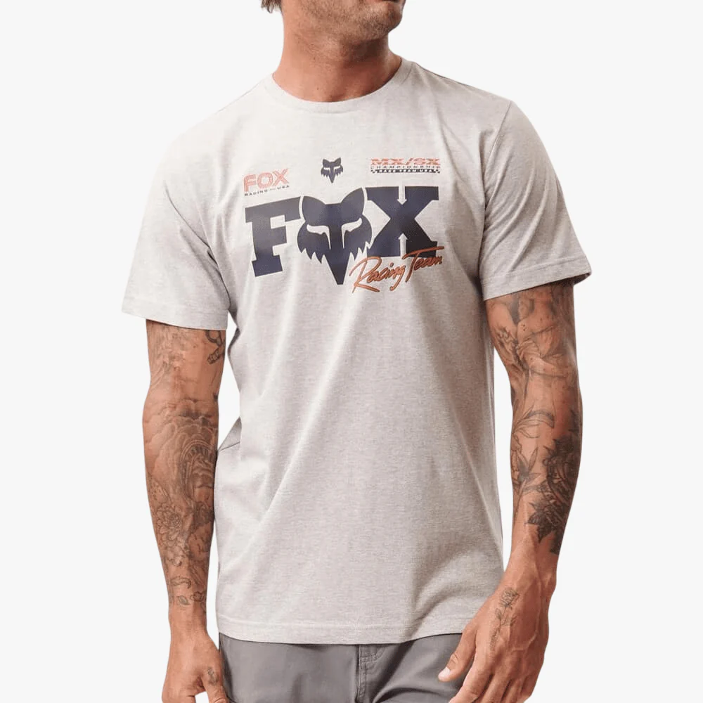 Fox Mens Rival Short Sleeve Tee Light Grey Heather