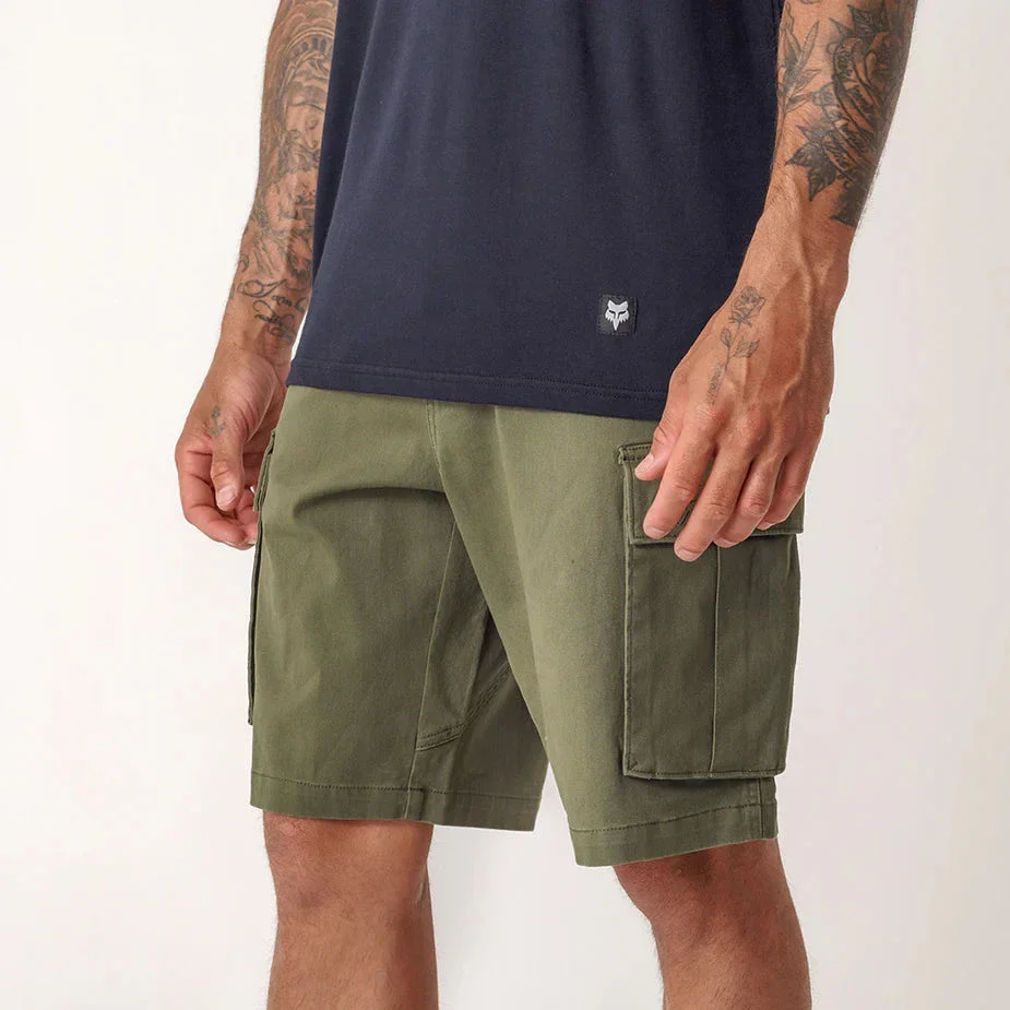 Fox Mens Slambozo 2.0 Cotton Canvas Walkshorts Olive Green - Image 3
