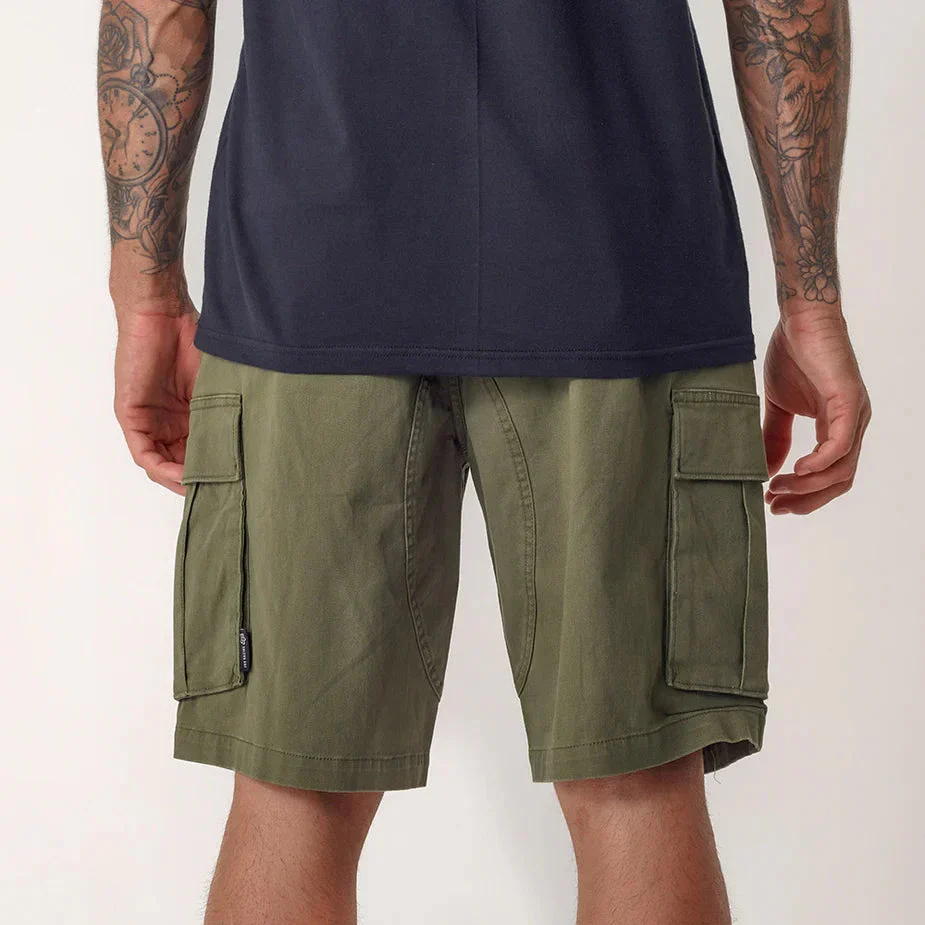 Fox Mens Slambozo 2.0 Cotton Canvas Walkshorts Olive Green - Image 4