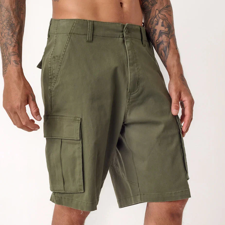 Fox Mens Slambozo 2.0 Cotton Canvas Walkshorts Olive Green - Image 5