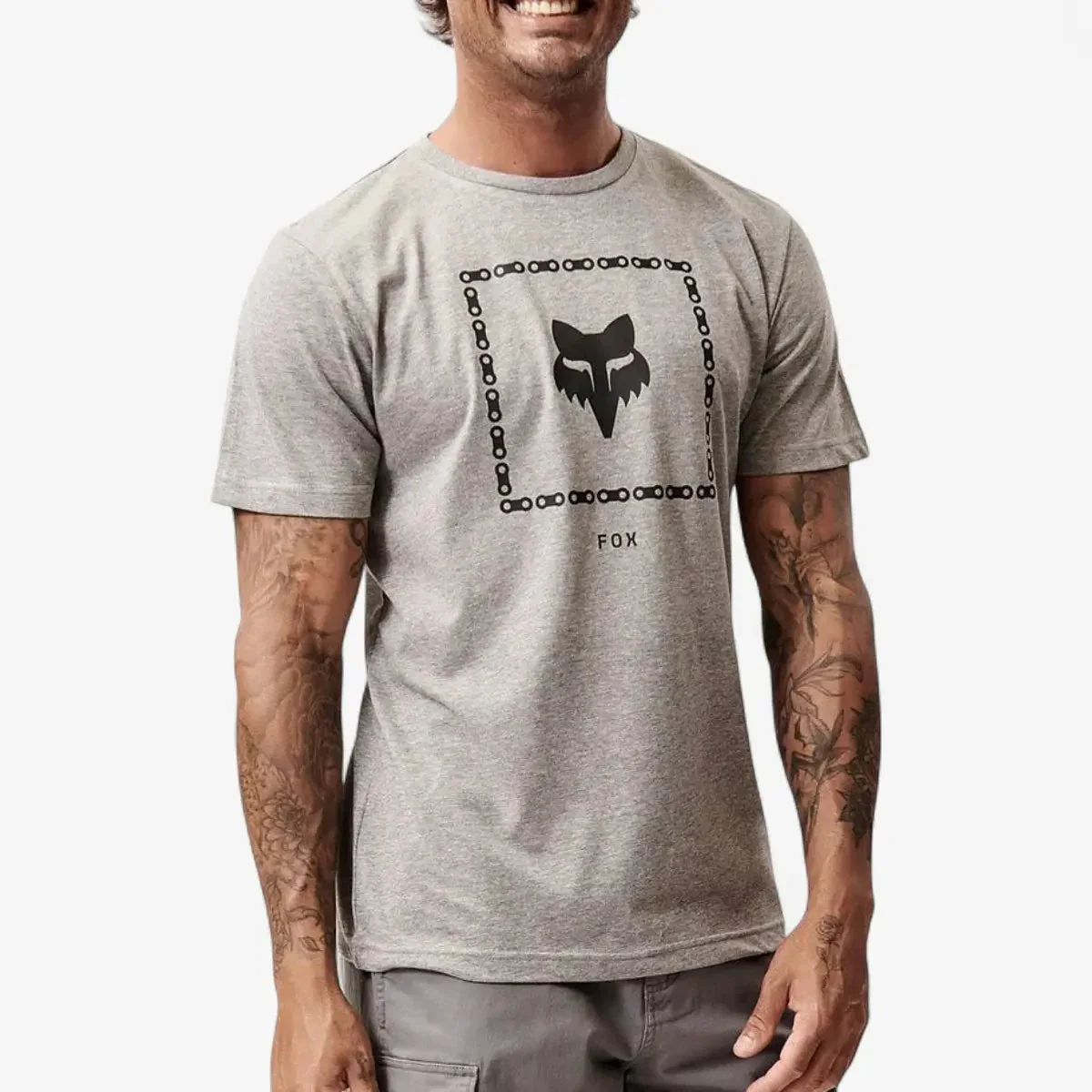 Fox Mens The Link Short Sleeve Tee Medium Grey Heather - Image 4