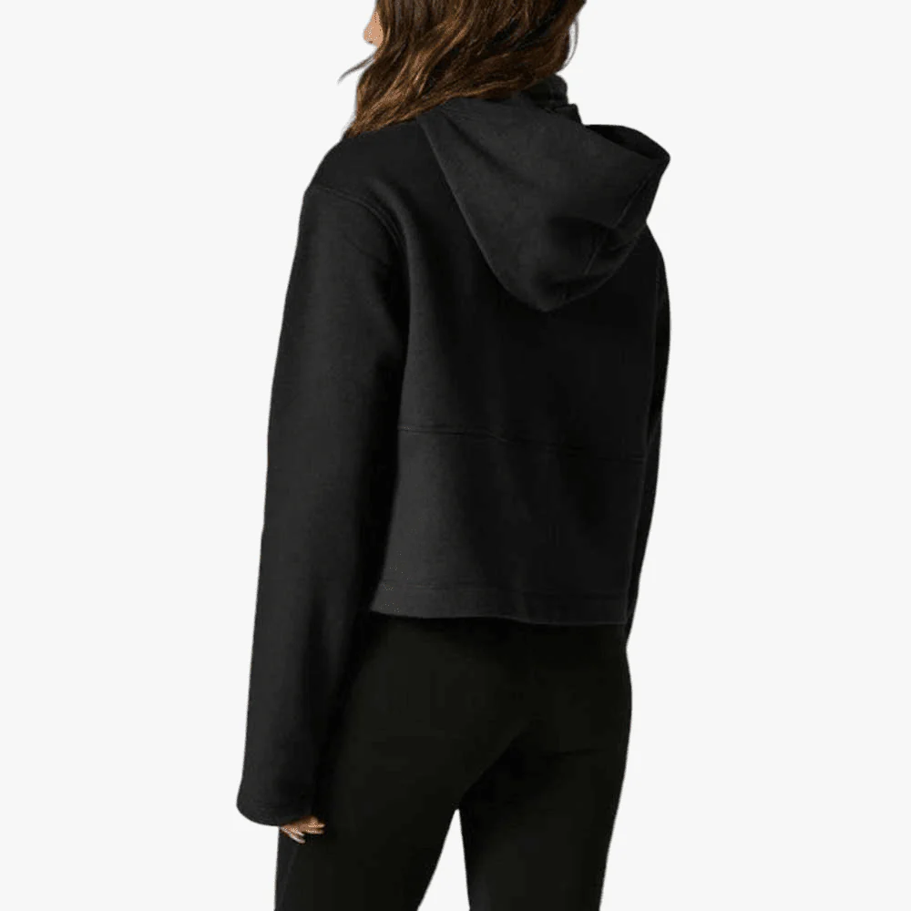 Fox Women's Calibrated Crop Fleece Sweater Black - Image 4