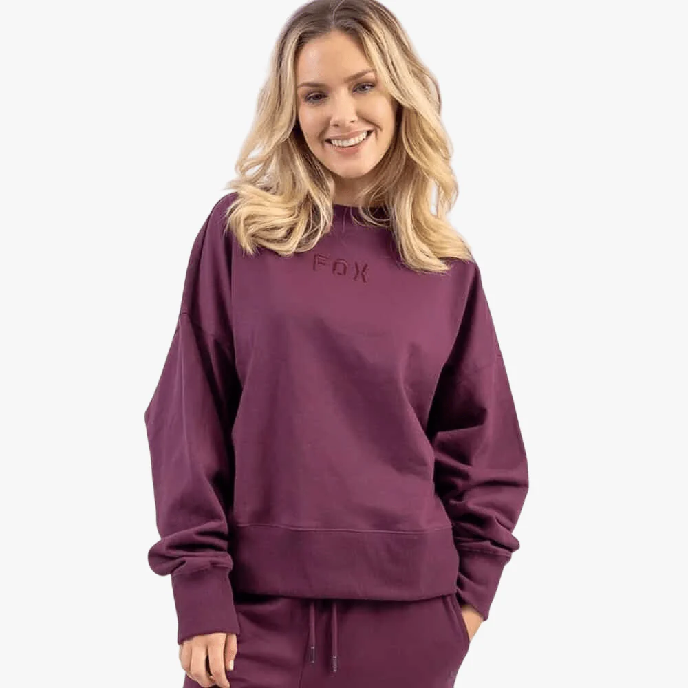 Fox Womens Wordmark Basic Crew Sweater Sangaria