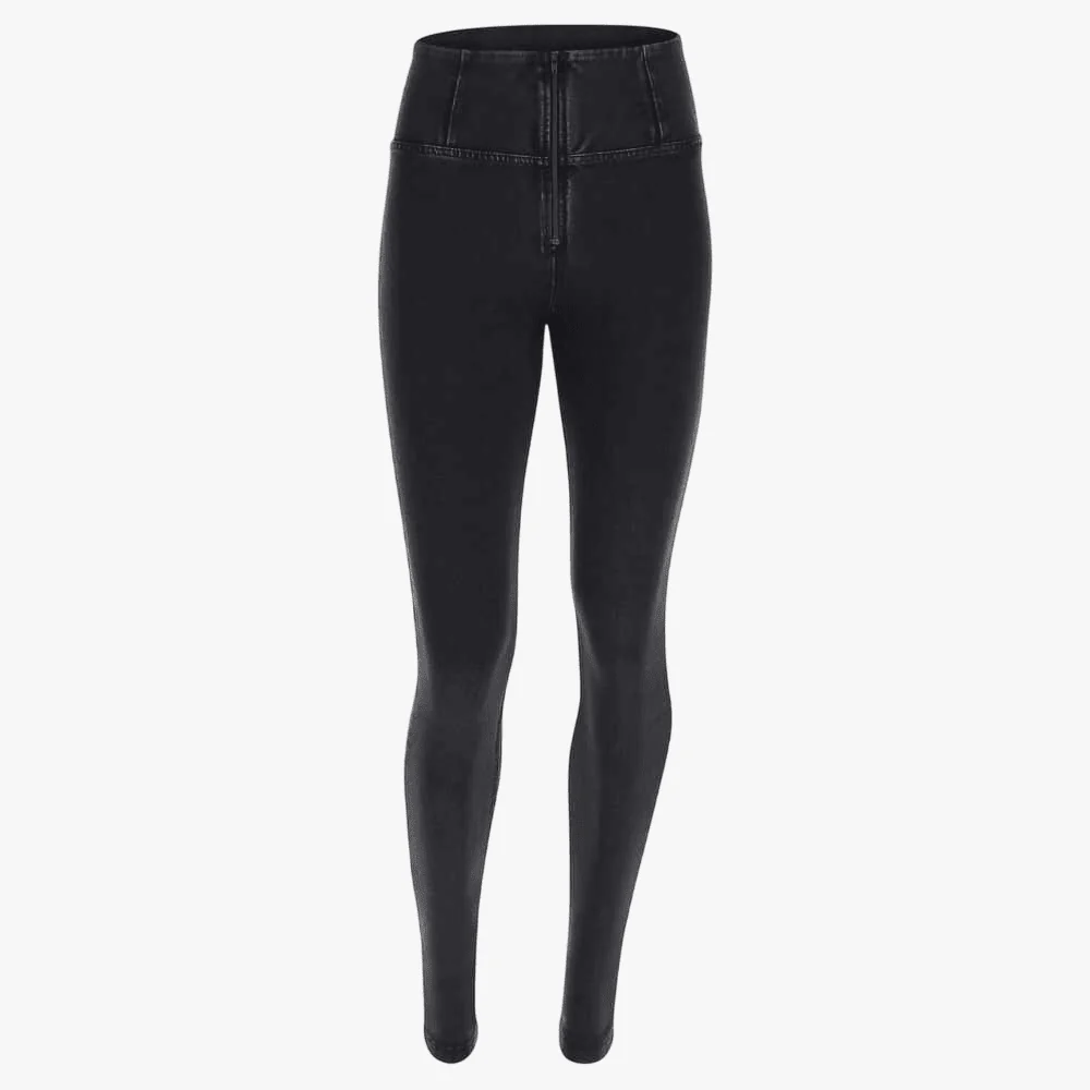 Freddy Womens Black Black Stitch High Waist Long Length Jean