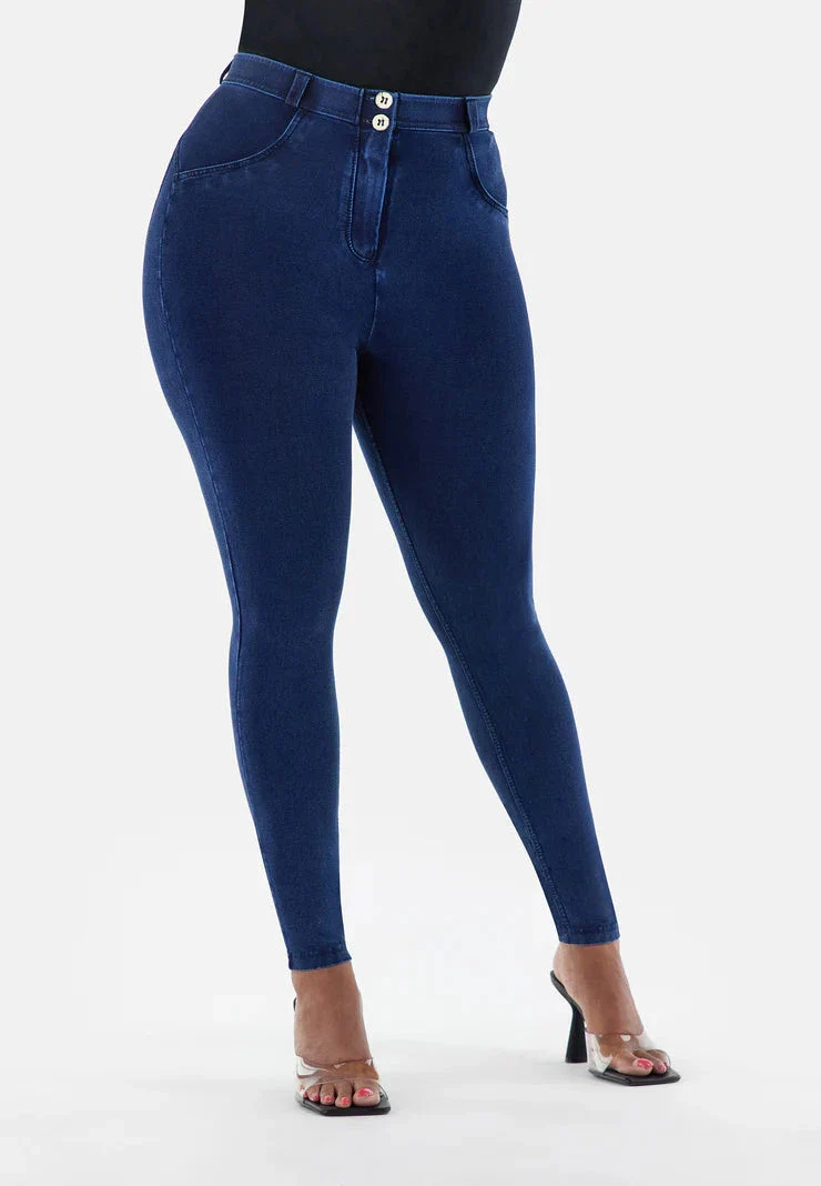 Freddy Womens  Dark Blue Blue Stitch Regular Waist Long Length Jean - Image 5
