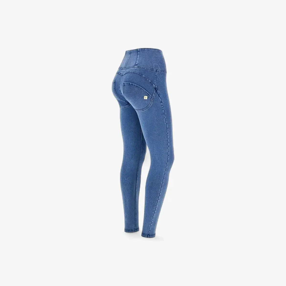 Freddy Womens Light Blue Stitch High Waist Long Length Jean - Image 7