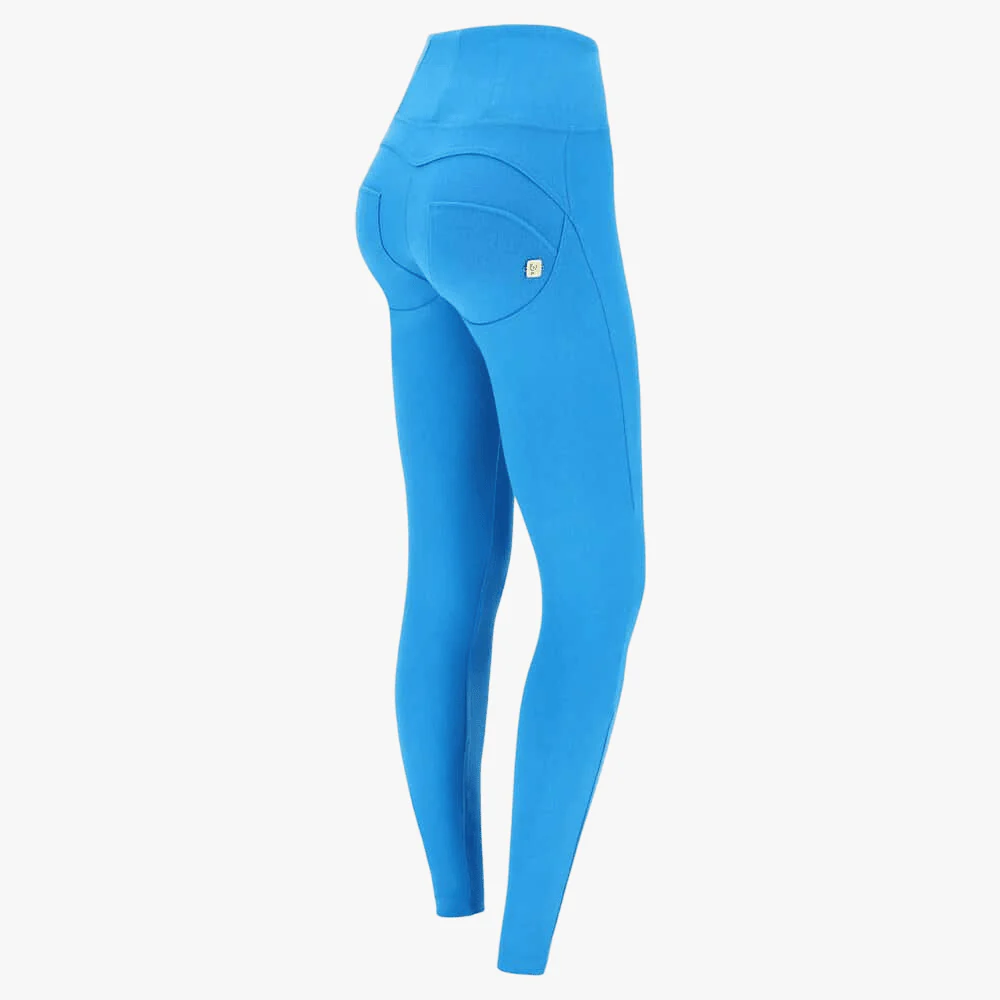 Freddy Wr.Up® Skinny Push Up Jersey Drill Trousers With Super High Waist B115 Blue