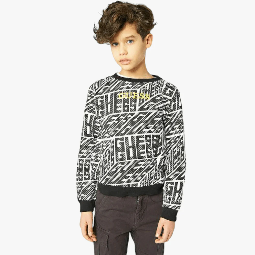 Guess Boys Long Sleeve Active Top Black