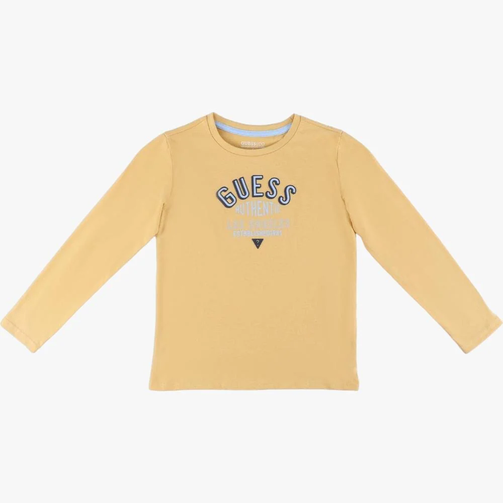 Guess Boys Long Sleeve Tee Light Yellow