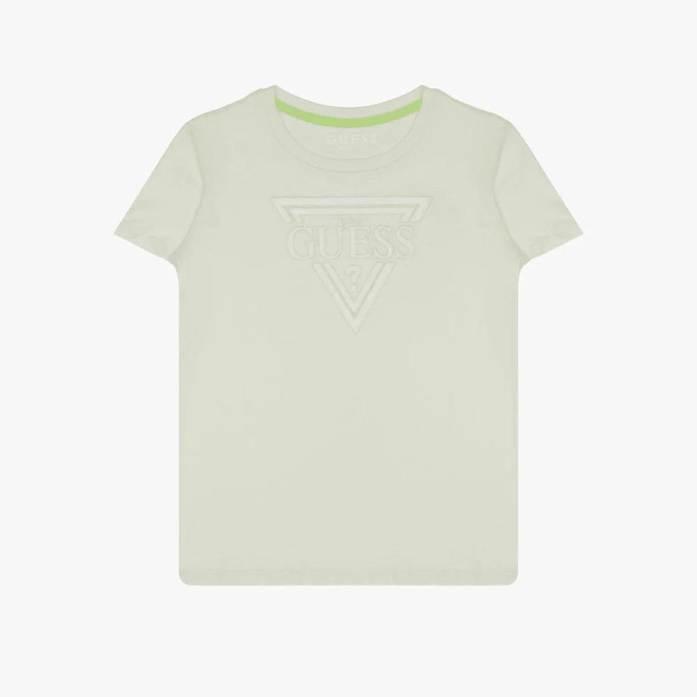 Guess Boys Raised Triangle Crew Short Sleeve Tee Grey