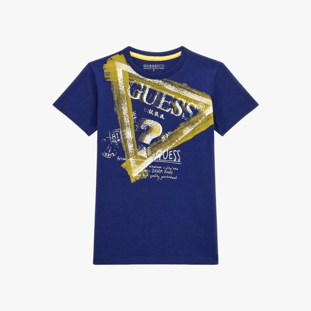 Guess Boys Short Sleeve Tee Dark Blue