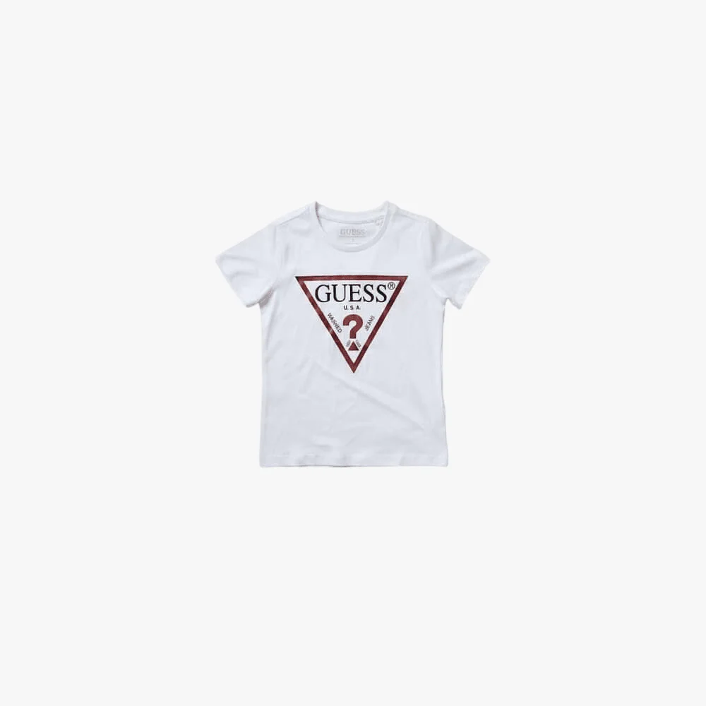 Guess Girls Core Short Sleeve Tee White