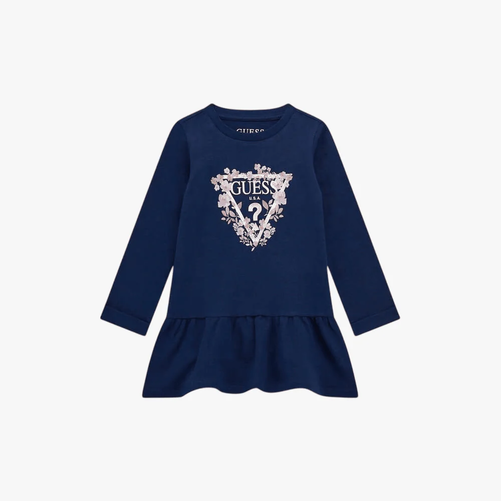 Guess Girls Interlock Dress Navy