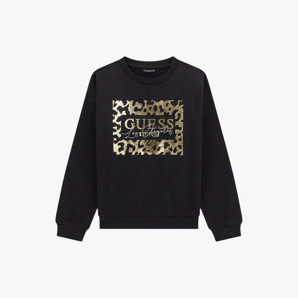 Guess Girls Long Sweater Black Gold