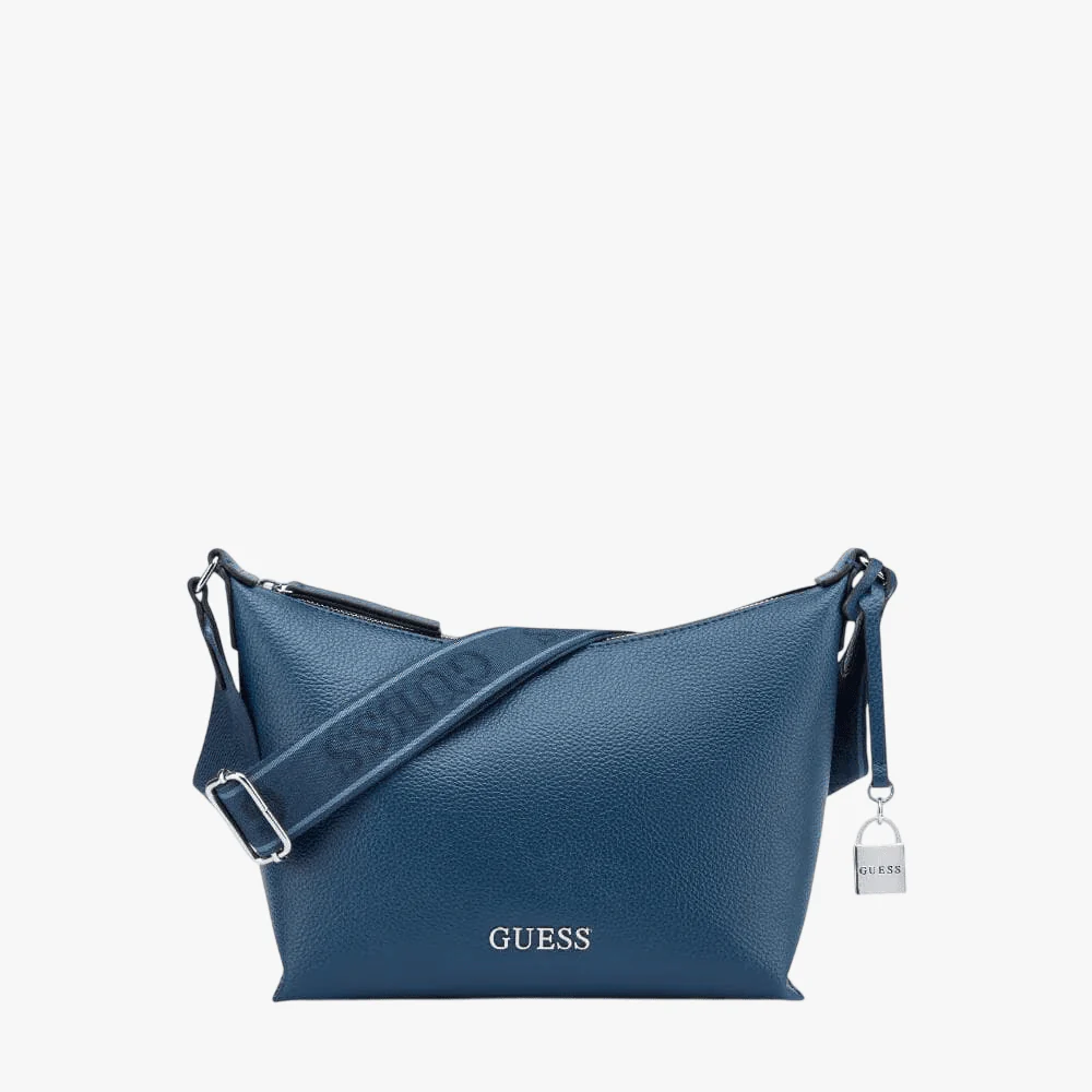 Guess Maleena Convertible Top Zip Handbag Navy
