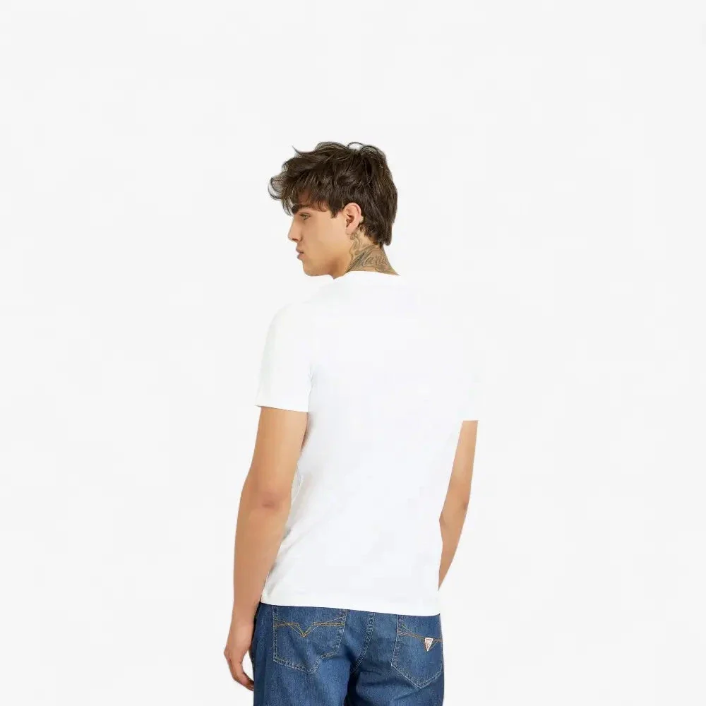 Guess Mens Aidy Short Sleeve Tee White - Image 2
